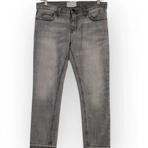 Current Elliott Gray Straight Leg Cropped Jeans Size 26 8.25” Rise